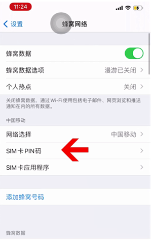 建平苹果14维修网分享如何给iPhone14的SIM卡设置密码 