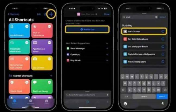 建平苹果14锁屏维修店分享iPhone14升级iOS16.4后如何创建锁屏快捷方式 